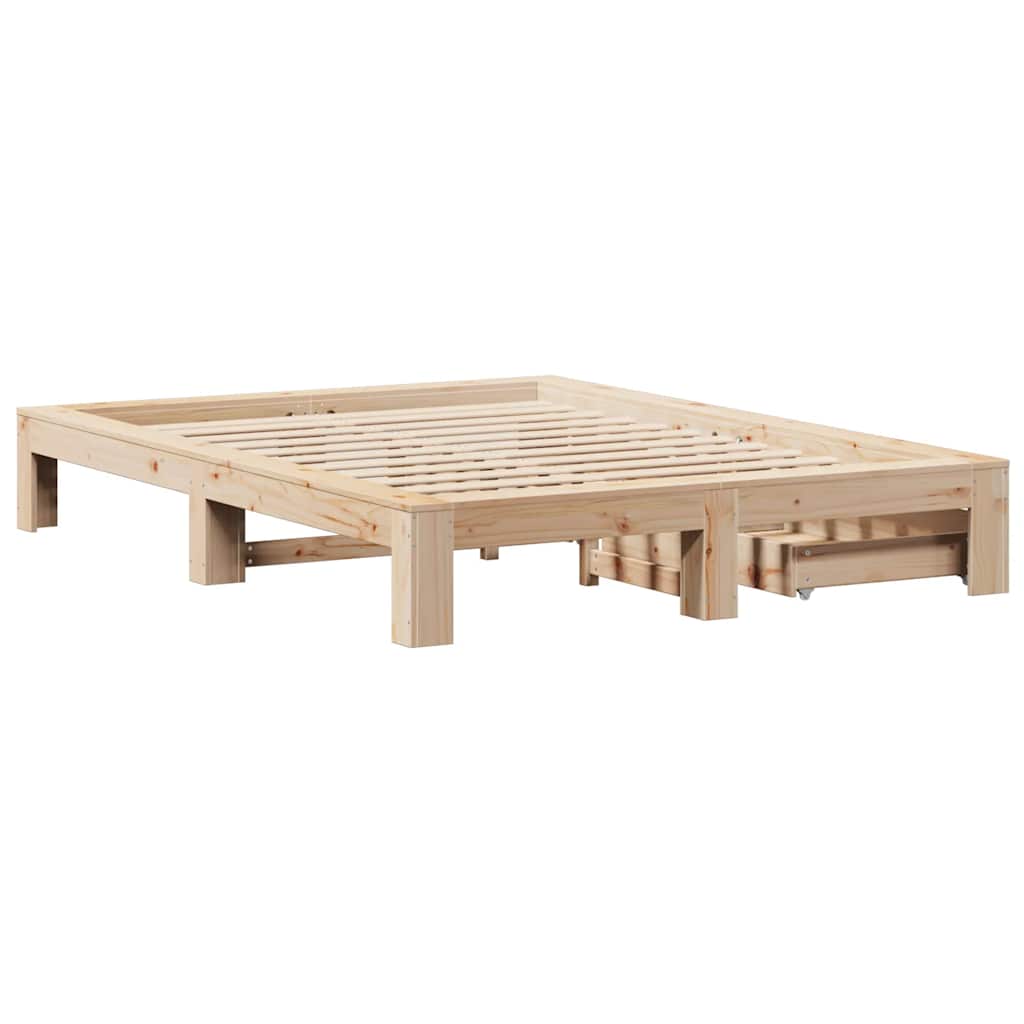 Bedframe zonder matras massief grenenhout 140x190 cm is nu te koop bij PeponiXL, paradijselijk wonen!