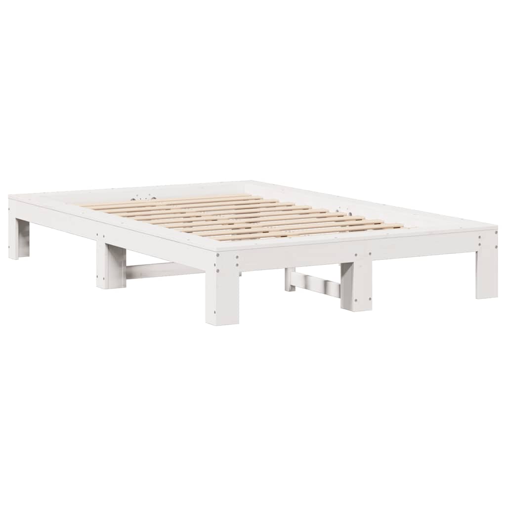 Bedframe zonder matras massief grenenhout wit 120x190 cm is nu te koop bij PeponiXL, paradijselijk wonen!
