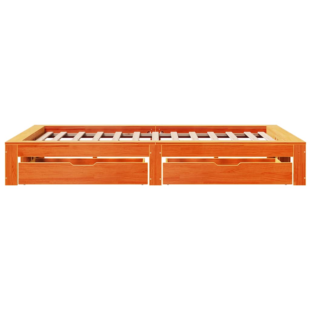 Bedframe zonder matras massief grenenhout wasbruin 120x190 cm is nu te koop bij PeponiXL, paradijselijk wonen!