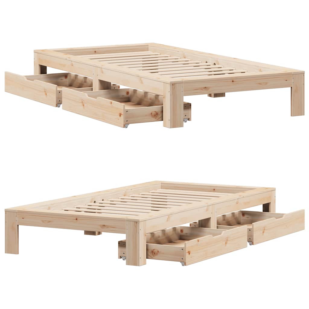 Bedframe zonder matras massief grenenhout 90x190 cm is nu te koop bij PeponiXL, paradijselijk wonen!