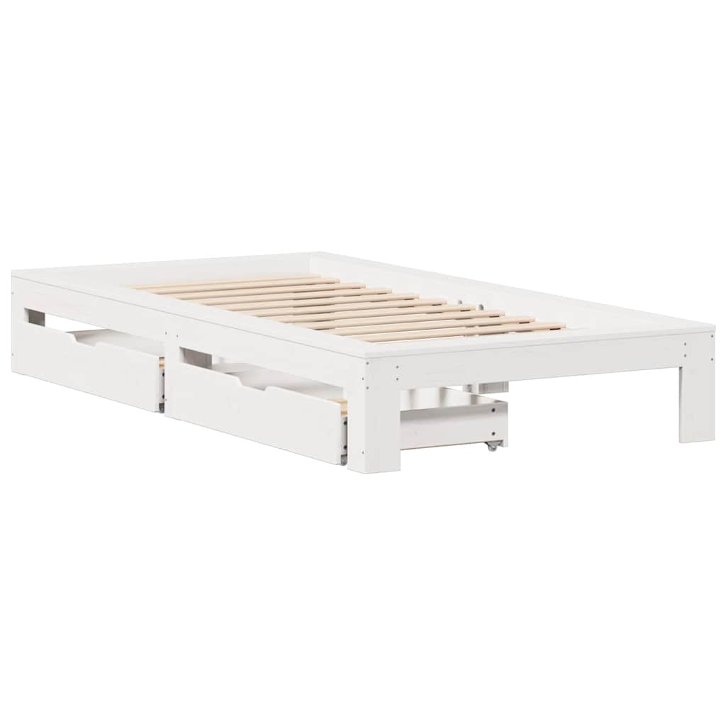 Bedframe zonder matras massief grenenhout wit 90x190 cm is nu te koop bij PeponiXL, paradijselijk wonen!