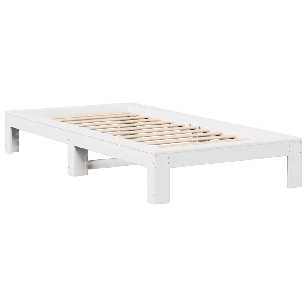 Bedframe zonder matras massief grenenhout wit 90x190 cm is nu te koop bij PeponiXL, paradijselijk wonen!