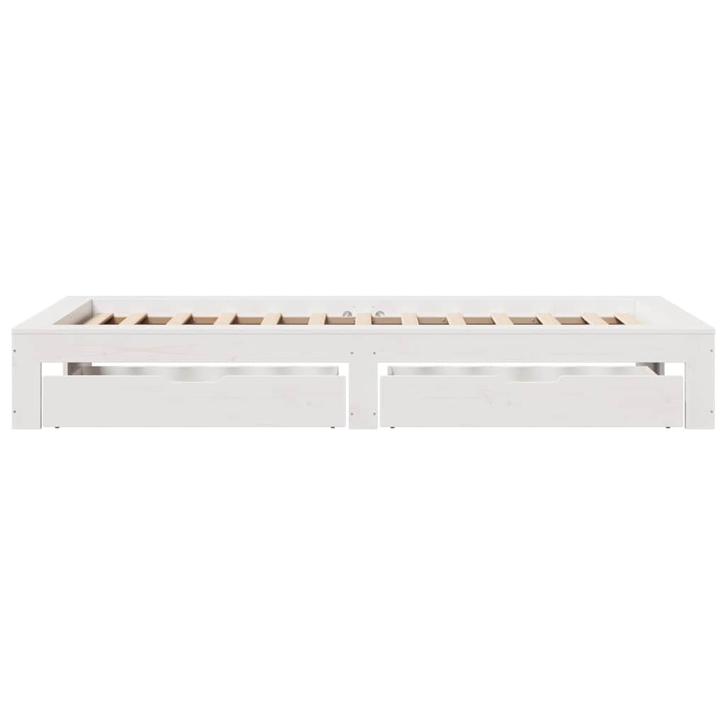 Bedframe zonder matras massief grenenhout wit 90x190 cm is nu te koop bij PeponiXL, paradijselijk wonen!