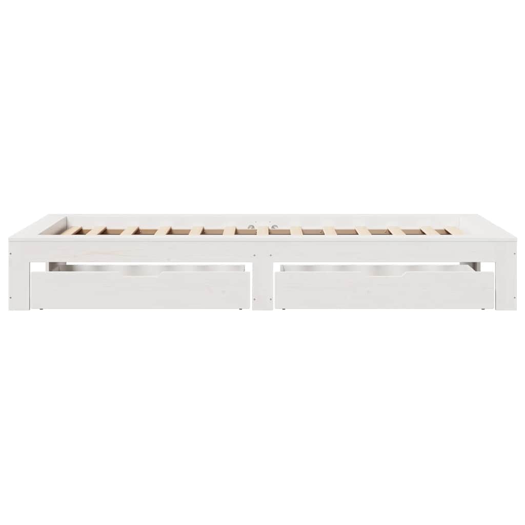 Bedframe zonder matras massief grenenhout wit 75x190 cm is nu te koop bij PeponiXL, paradijselijk wonen!
