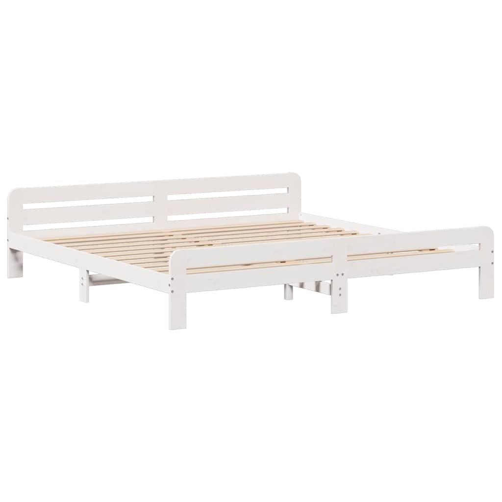 Bedframe zonder matras massief grenenhout wit 180x200 cm is nu te koop bij PeponiXL, paradijselijk wonen!