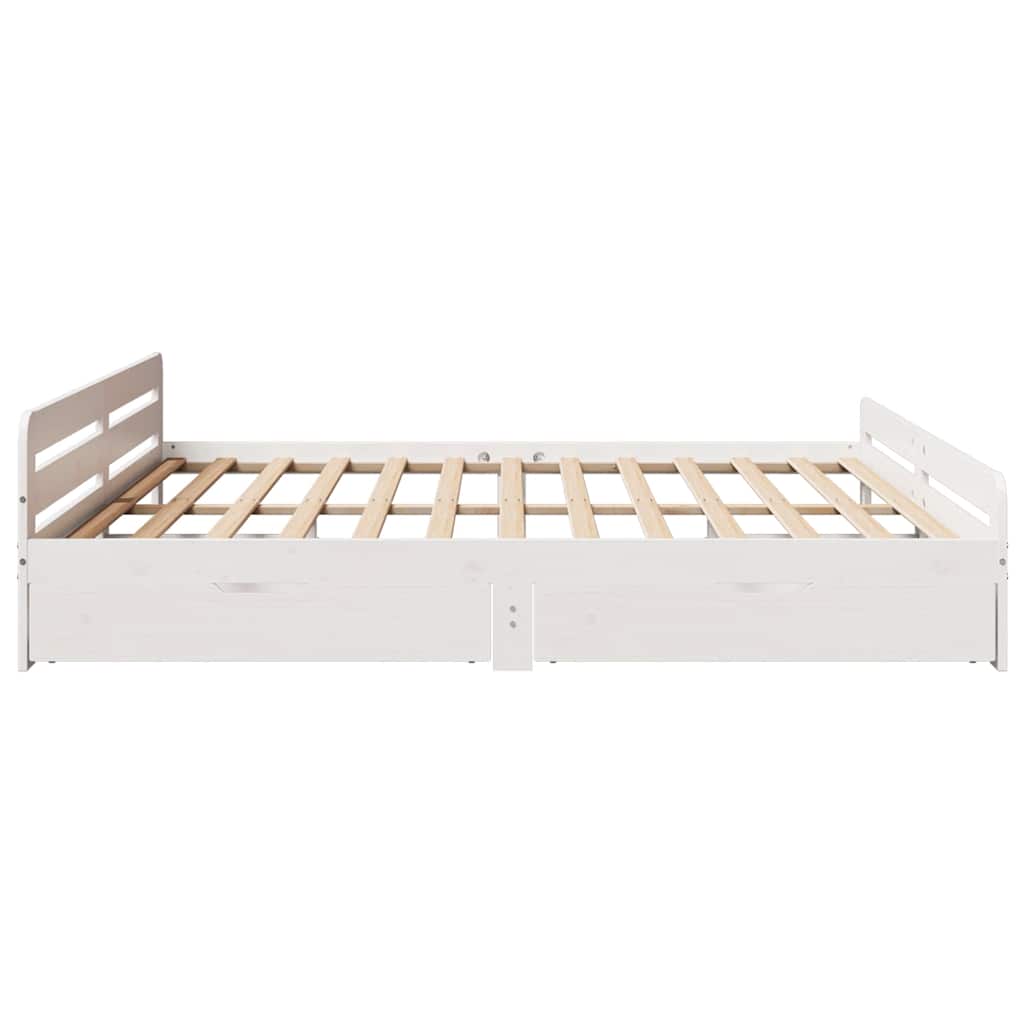 Bedframe zonder matras massief grenenhout wit 180x200 cm is nu te koop bij PeponiXL, paradijselijk wonen!