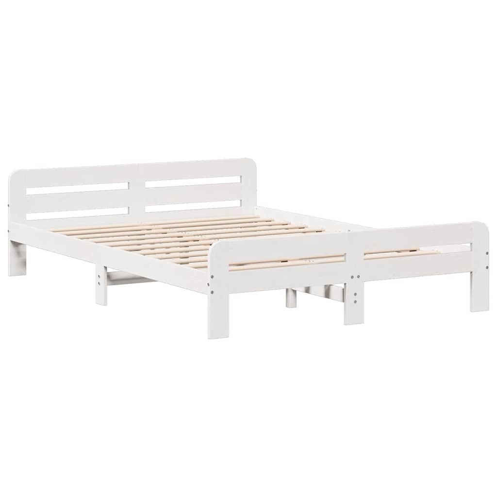 Bedframe zonder matras massief grenenhout wit 160x200 cm is nu te koop bij PeponiXL, paradijselijk wonen!