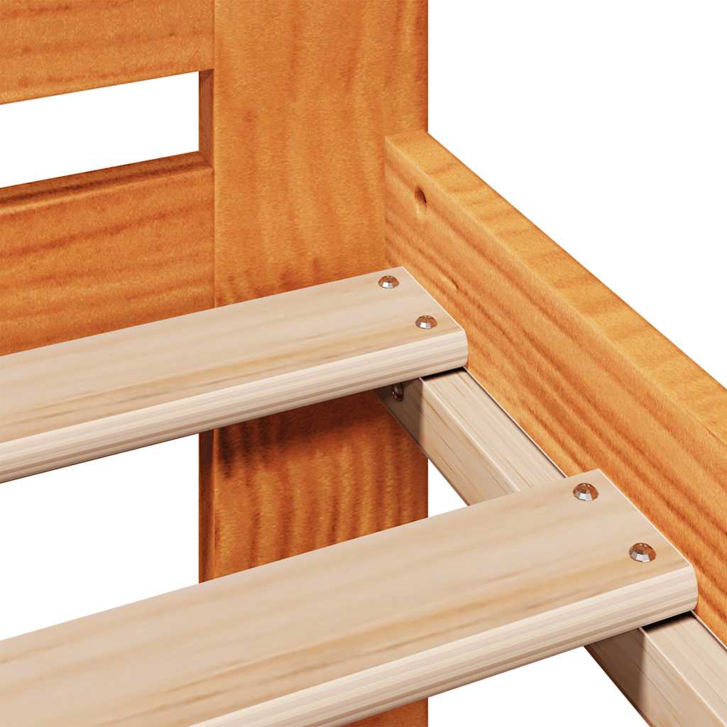Bedframe zonder matras massief grenenhout wasbruin 150x200 cm is nu te koop bij PeponiXL, paradijselijk wonen!