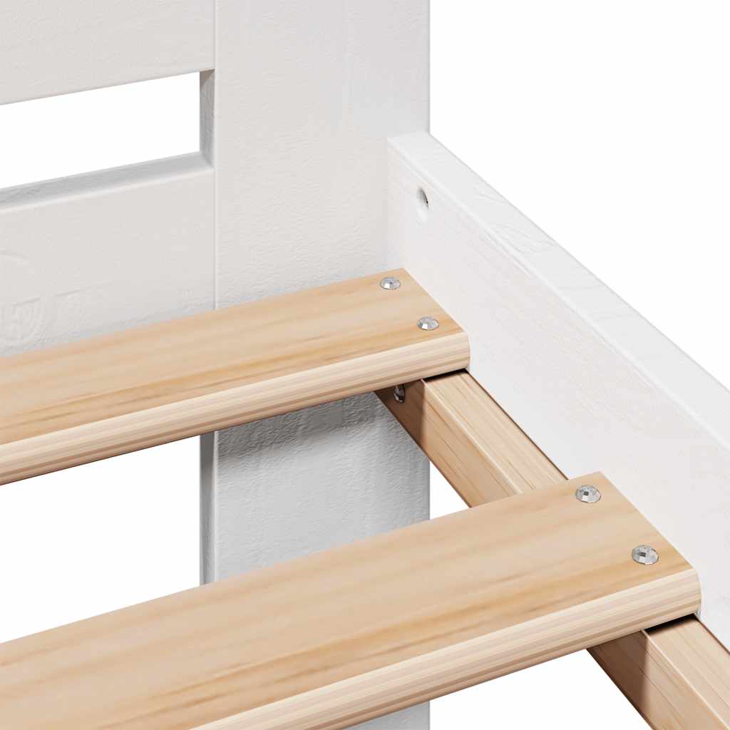 Bedframe zonder matras massief grenenhout wit 135x190 cm is nu te koop bij PeponiXL, paradijselijk wonen!