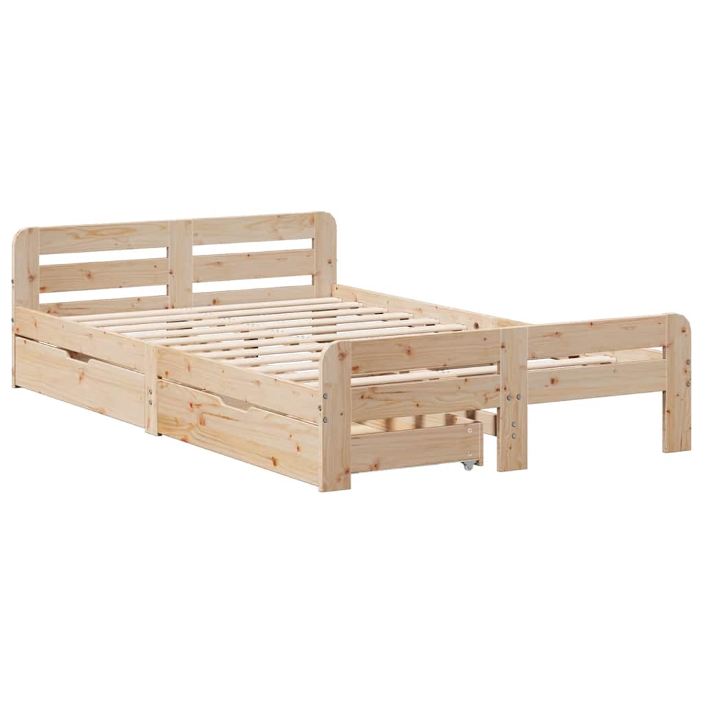 Bedframe zonder matras massief grenenhout 120x190 cm is nu te koop bij PeponiXL, paradijselijk wonen!