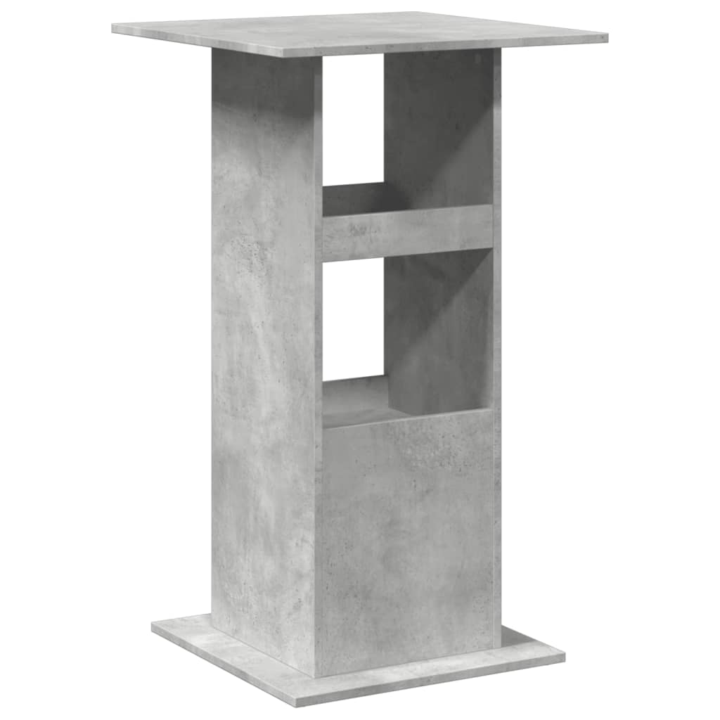Bartafel met opbergruimte 60x60x102 cm bewerkt hout betongrijs is nu te koop bij PeponiXL, paradijselijk wonen!