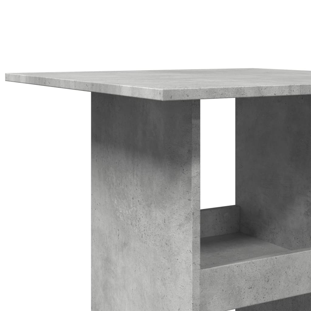Bartafel met opbergruimte 60x60x102 cm bewerkt hout betongrijs is nu te koop bij PeponiXL, paradijselijk wonen!