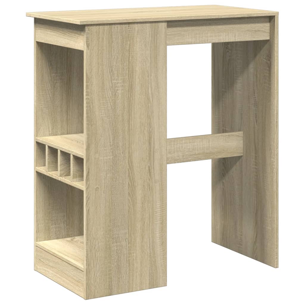 Bartafel met rekken 90x47,5x103,5 cm bewerkt hout sonoma eiken is nu te koop bij PeponiXL, paradijselijk wonen!