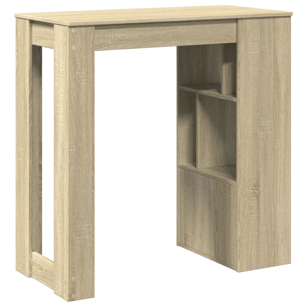 Bartafel met rekken 102x50x103,5 cm hout sonoma eikenkleur is nu te koop bij PeponiXL, paradijselijk wonen!