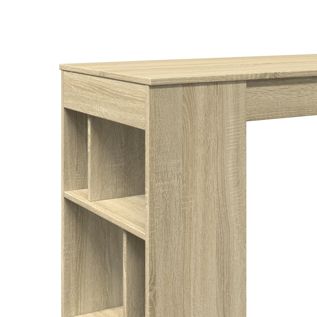 Bartafel met rekken 102x50x103,5 cm hout sonoma eikenkleur is nu te koop bij PeponiXL, paradijselijk wonen!