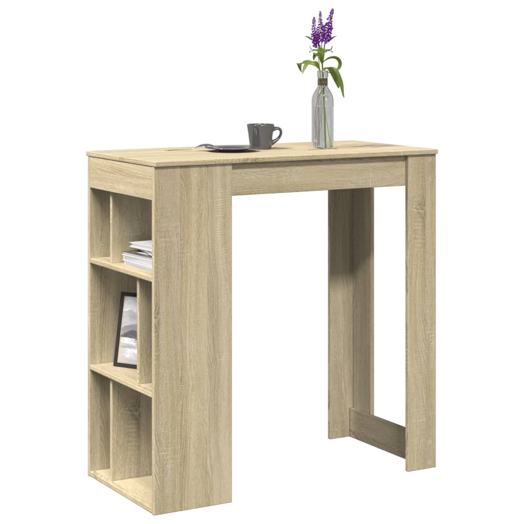 Bartafel met rekken 102x50x103,5 cm hout sonoma eikenkleur is nu te koop bij PeponiXL, paradijselijk wonen!