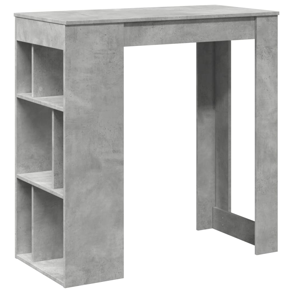 Bartafel met rekken 102x50x103,5 cm bewerkt hout betongrijs is nu te koop bij PeponiXL, paradijselijk wonen!