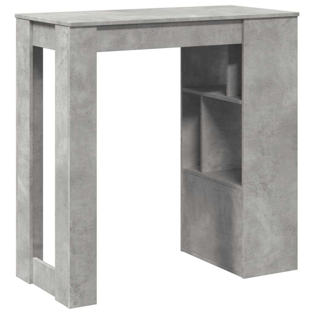 Bartafel met rekken 102x50x103,5 cm bewerkt hout betongrijs is nu te koop bij PeponiXL, paradijselijk wonen!