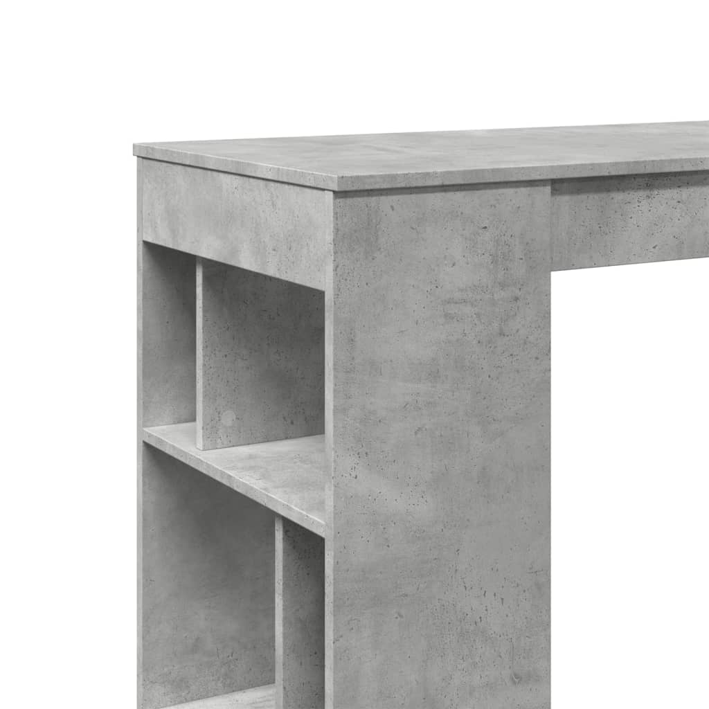 Bartafel met rekken 102x50x103,5 cm bewerkt hout betongrijs is nu te koop bij PeponiXL, paradijselijk wonen!