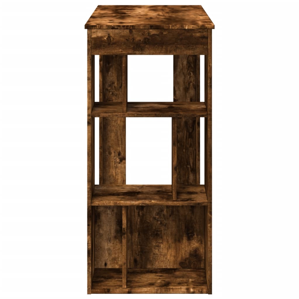 Bartafel met rekken 102x50x103,5 cm bewerkt hout gerookt eiken is nu te koop bij PeponiXL, paradijselijk wonen!