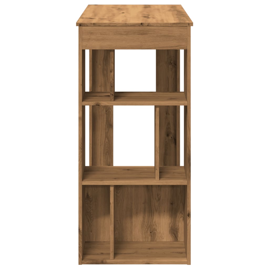 Bartafel met rekken 102x50x103,5 cm hout artisanaal eikenkleur is nu te koop bij PeponiXL, paradijselijk wonen!