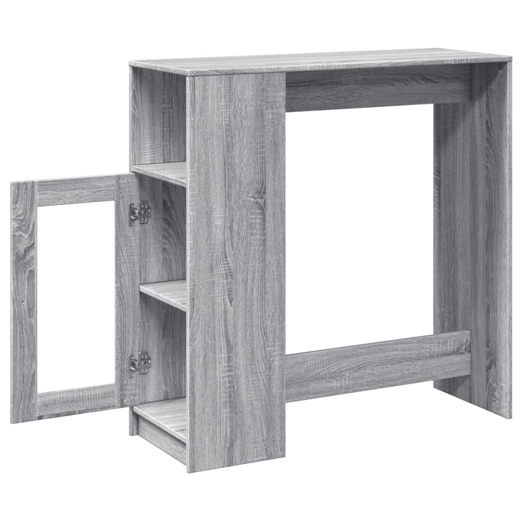 Bartafel met rekken 101x40x103,5 cm bewerkt hout grijs sonoma is nu te koop bij PeponiXL, paradijselijk wonen!