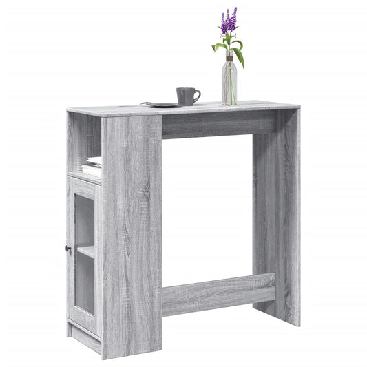 Bartafel met rekken 101x40x103,5 cm bewerkt hout grijs sonoma is nu te koop bij PeponiXL, paradijselijk wonen!
