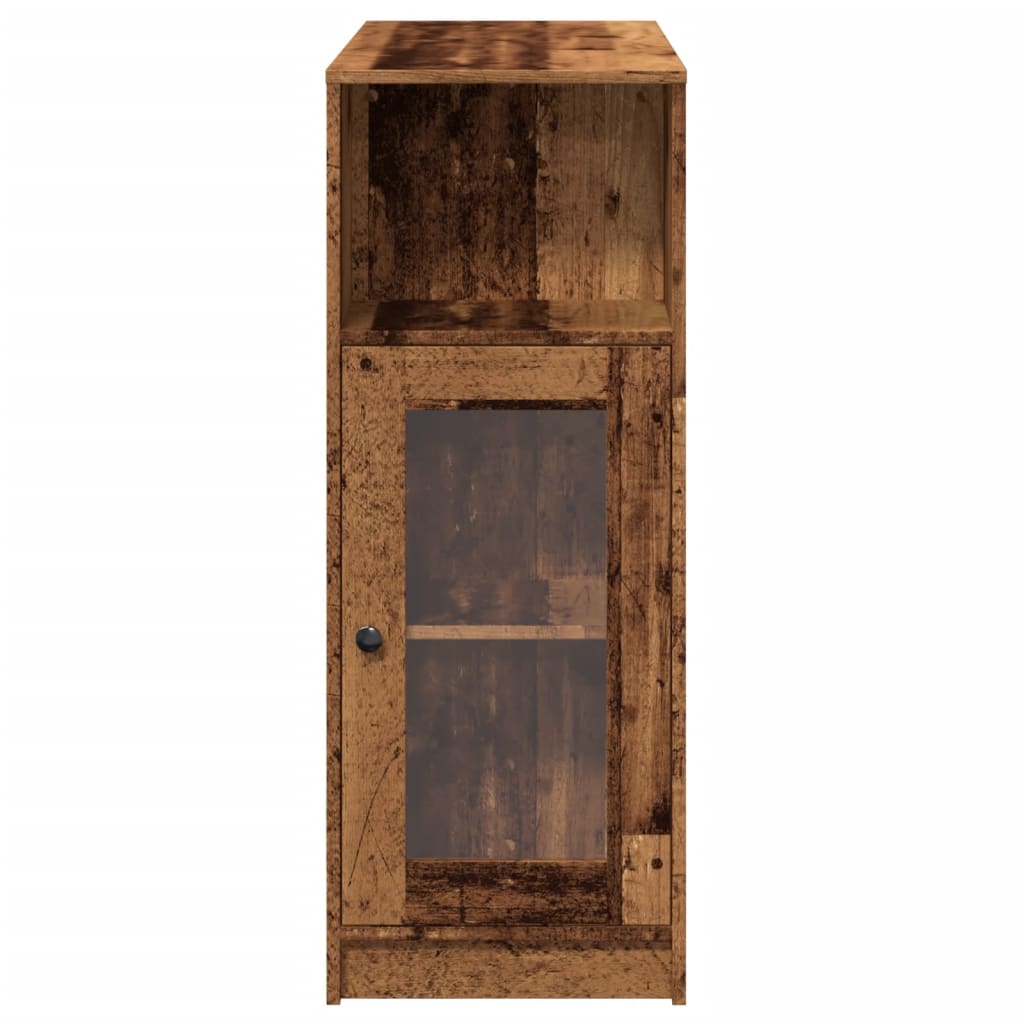 Bartafel met rekken 101x40x103,5 cm bewerkt hout oud houtkleur is nu te koop bij PeponiXL, paradijselijk wonen!