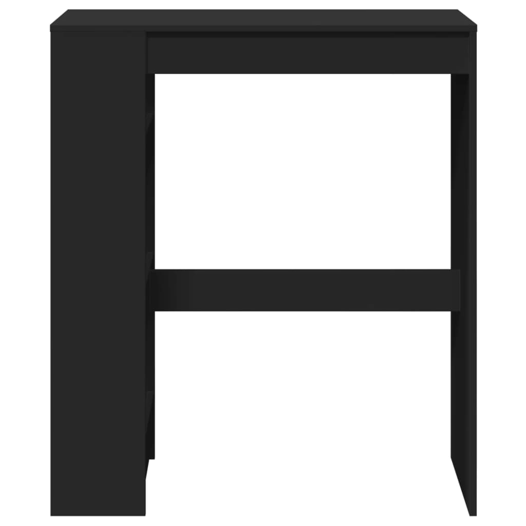 Bartafel met rekken 90x40x103,5 cm bewerkt hout zwart is nu te koop bij PeponiXL, paradijselijk wonen!