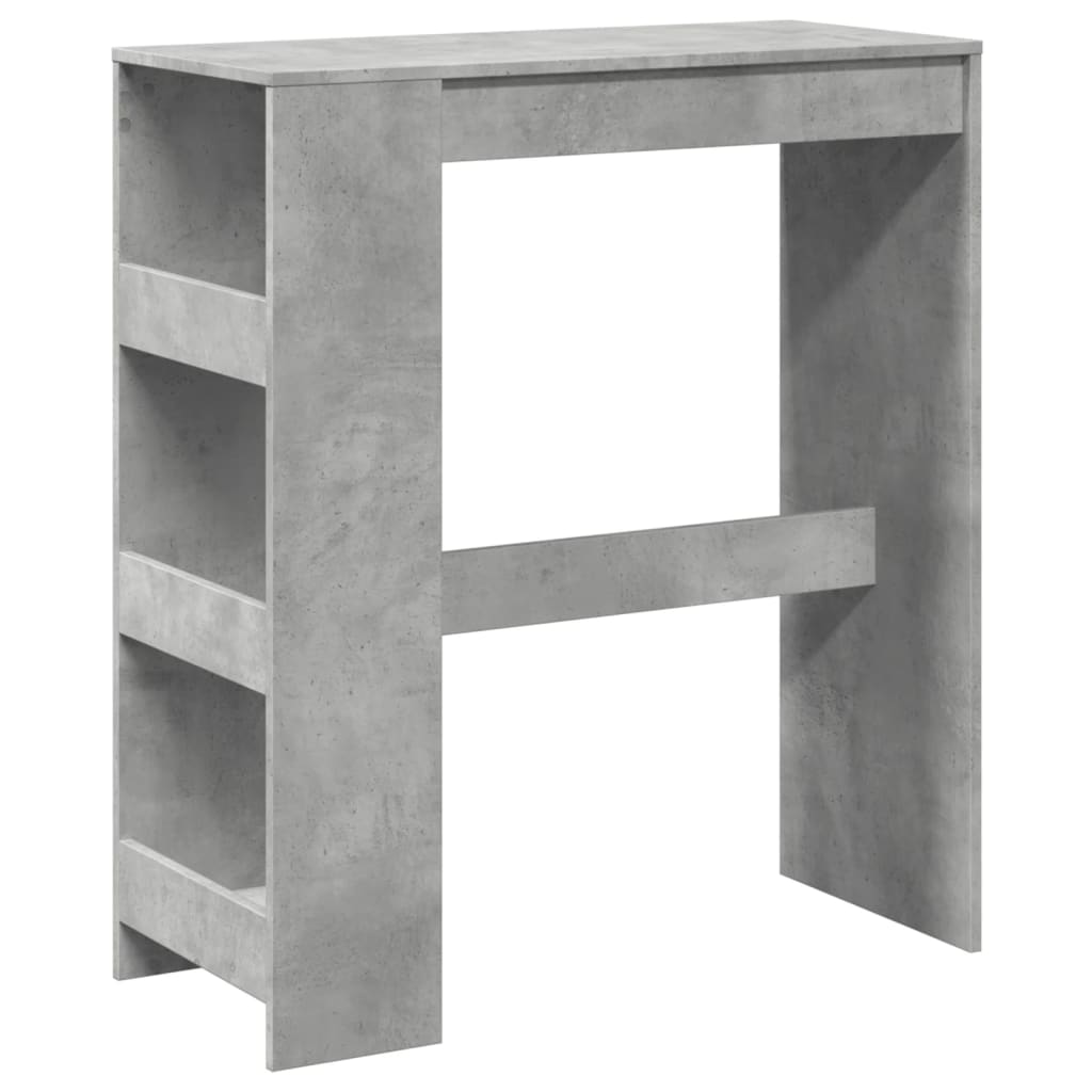 Bartafel met rekken 90x40x103,5 cm bewerkt hout betongrijs is nu te koop bij PeponiXL, paradijselijk wonen!