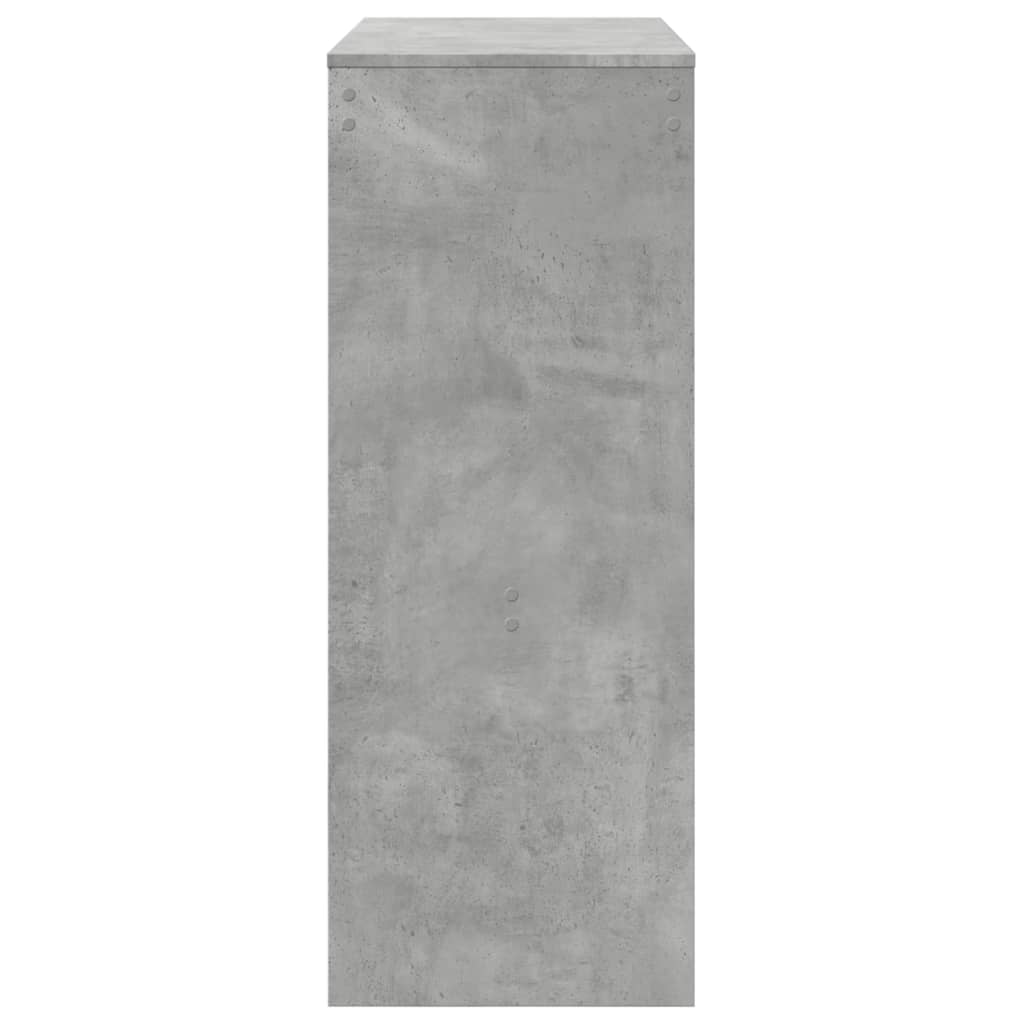 Bartafel met rekken 90x40x103,5 cm bewerkt hout betongrijs is nu te koop bij PeponiXL, paradijselijk wonen!
