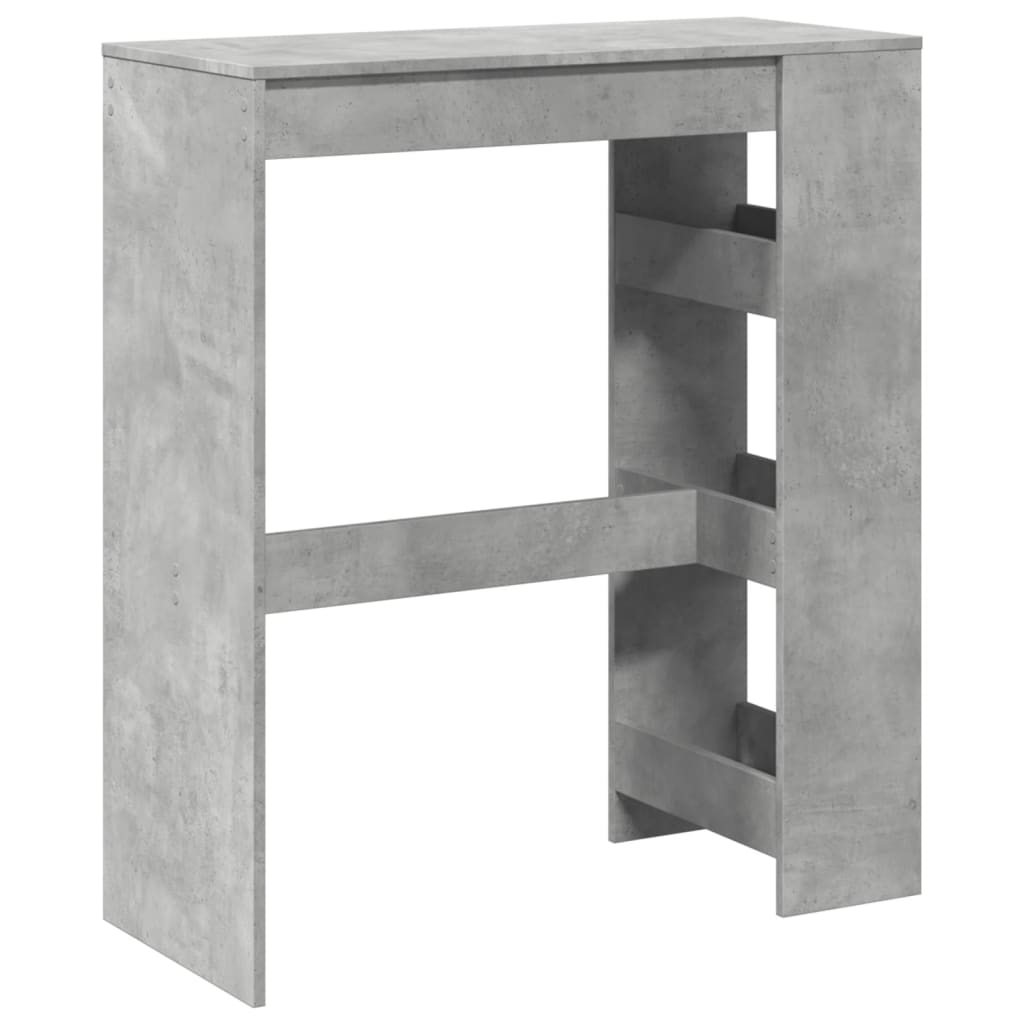 Bartafel met rekken 90x40x103,5 cm bewerkt hout betongrijs is nu te koop bij PeponiXL, paradijselijk wonen!