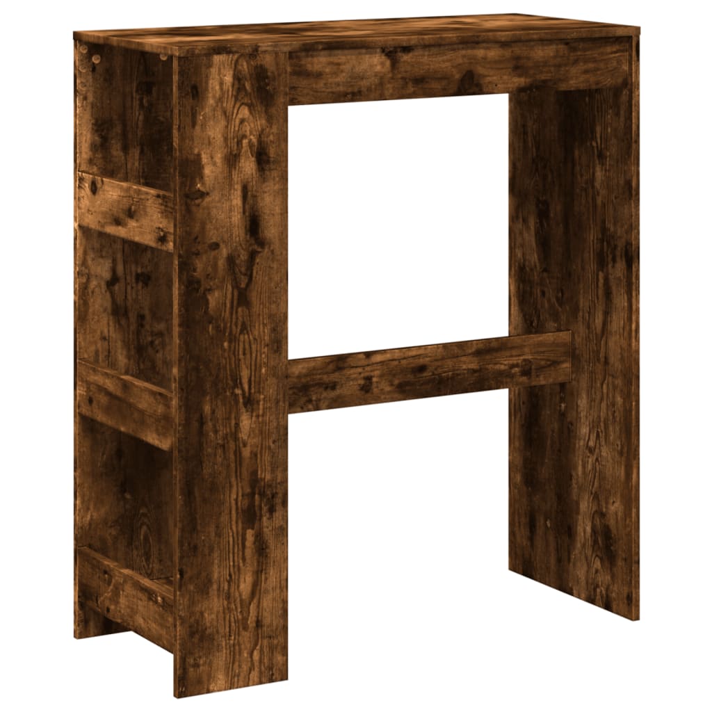 Bartafel met rekken 90x40x103,5 cm bewerkt hout gerookt eiken is nu te koop bij PeponiXL, paradijselijk wonen!
