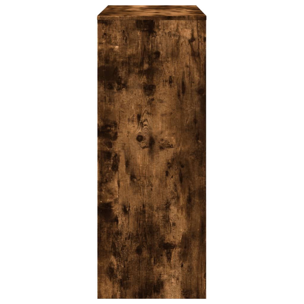 Bartafel met rekken 90x40x103,5 cm bewerkt hout gerookt eiken is nu te koop bij PeponiXL, paradijselijk wonen!