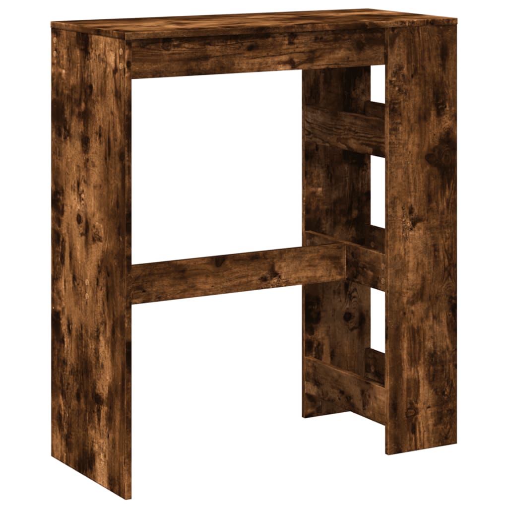 Bartafel met rekken 90x40x103,5 cm bewerkt hout gerookt eiken is nu te koop bij PeponiXL, paradijselijk wonen!