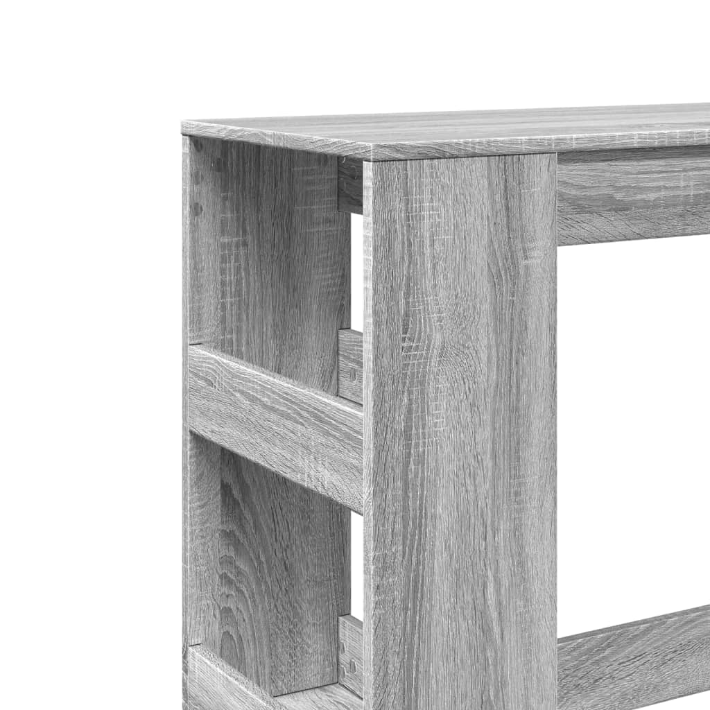 Bartafel met rekken 90x40x103,5 cm bewerkt hout grijs sonoma is nu te koop bij PeponiXL, paradijselijk wonen!