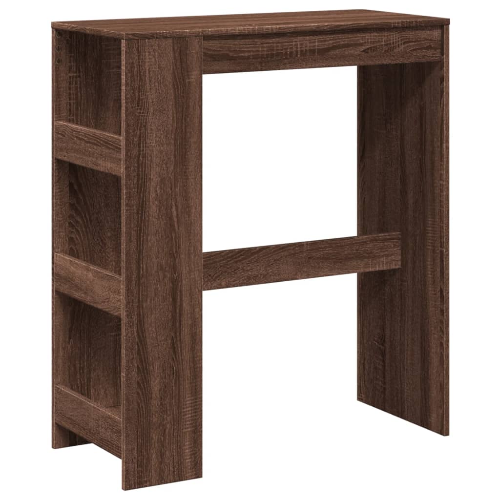 Bartafel met rekken 90x40x103,5 cm bewerkt hout bruin eiken is nu te koop bij PeponiXL, paradijselijk wonen!