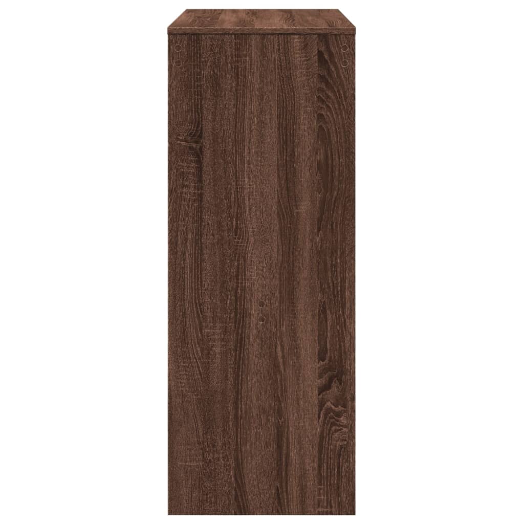 Bartafel met rekken 90x40x103,5 cm bewerkt hout bruin eiken is nu te koop bij PeponiXL, paradijselijk wonen!