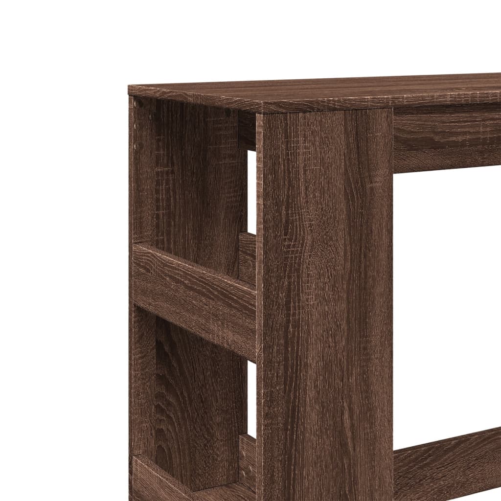 Bartafel met rekken 90x40x103,5 cm bewerkt hout bruin eiken is nu te koop bij PeponiXL, paradijselijk wonen!
