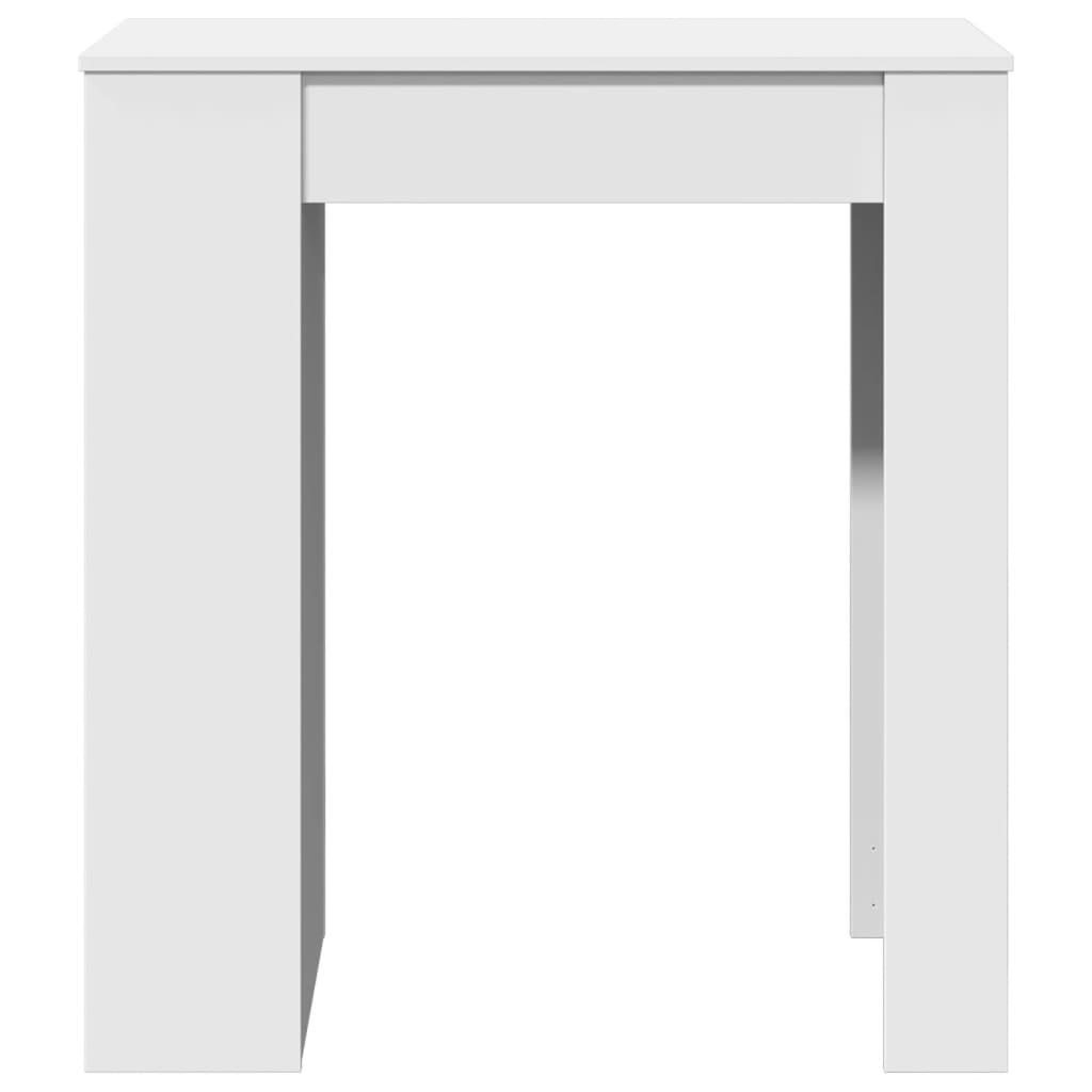 Bartafel met rekken 95x47x103,5 cm bewerkt hout wit is nu te koop bij PeponiXL, paradijselijk wonen!