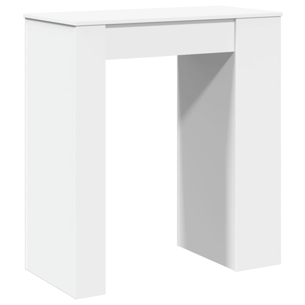 Bartafel met rekken 95x47x103,5 cm bewerkt hout wit is nu te koop bij PeponiXL, paradijselijk wonen!