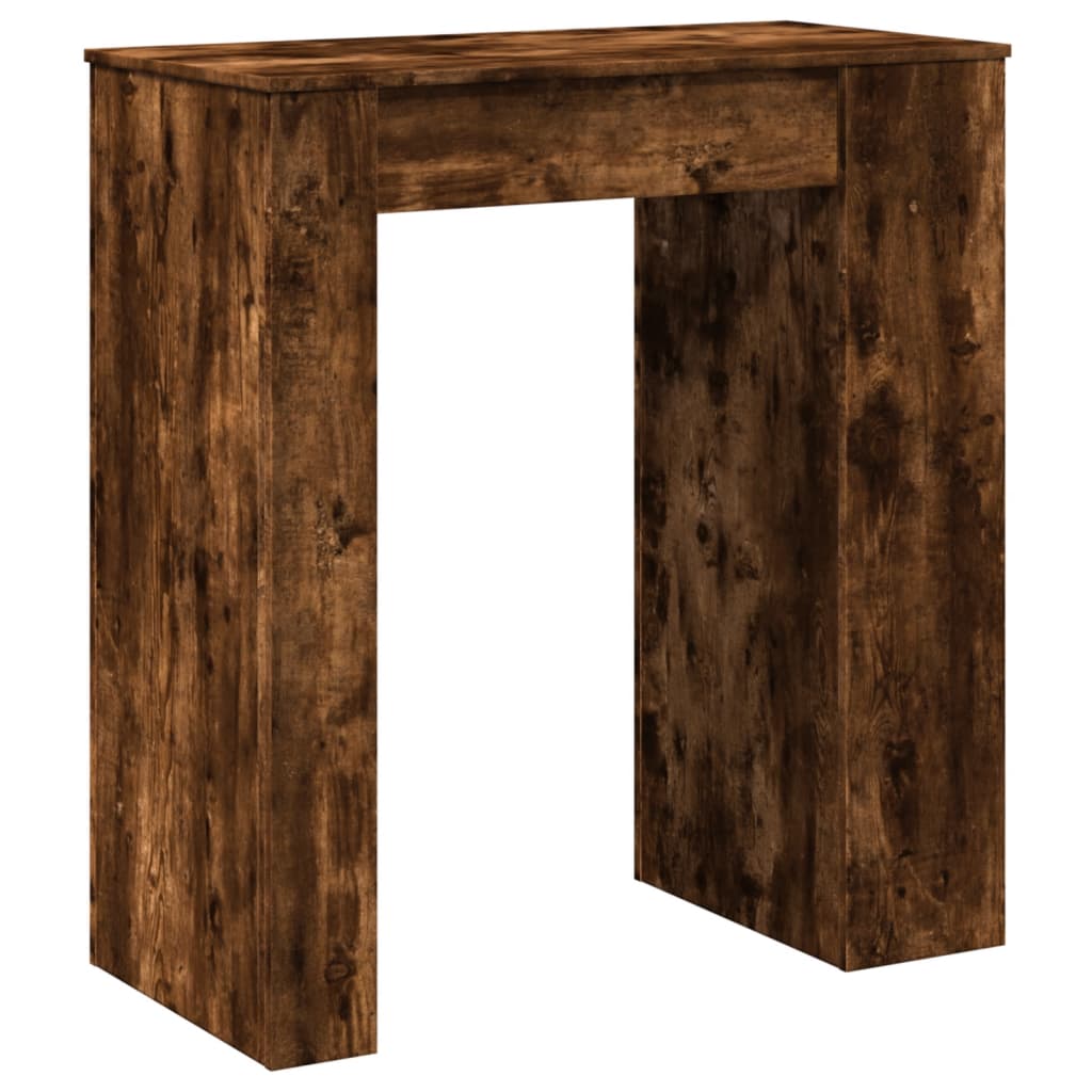 Bartafel met rekken 95x47x103,5 cm bewerkt hout gerookt eiken is nu te koop bij PeponiXL, paradijselijk wonen!