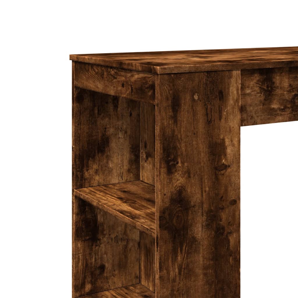 Bartafel met rekken 95x47x103,5 cm bewerkt hout gerookt eiken is nu te koop bij PeponiXL, paradijselijk wonen!