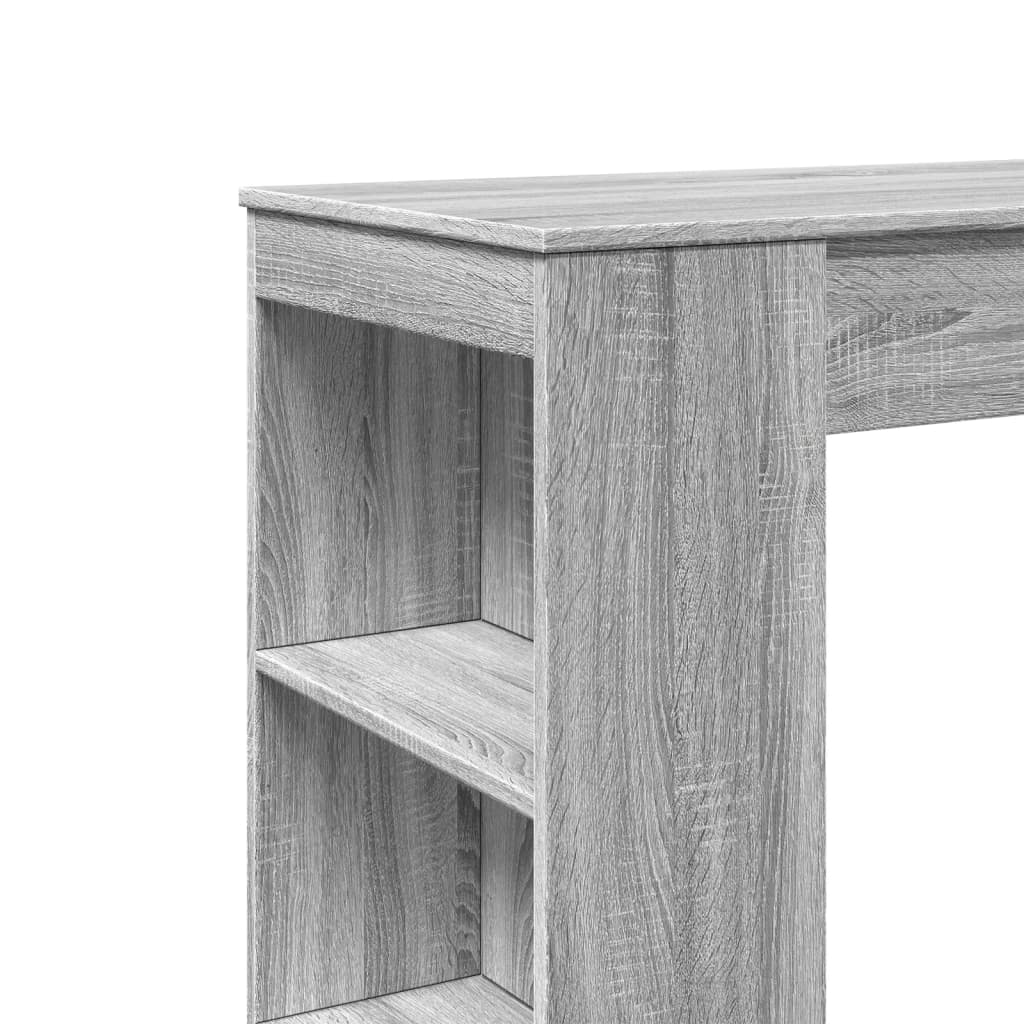 Bartafel met rekken 95x47x103,5 cm bewerkt hout grijs sonoma is nu te koop bij PeponiXL, paradijselijk wonen!
