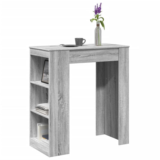Bartafel met rekken 95x47x103,5 cm bewerkt hout grijs sonoma is nu te koop bij PeponiXL, paradijselijk wonen!