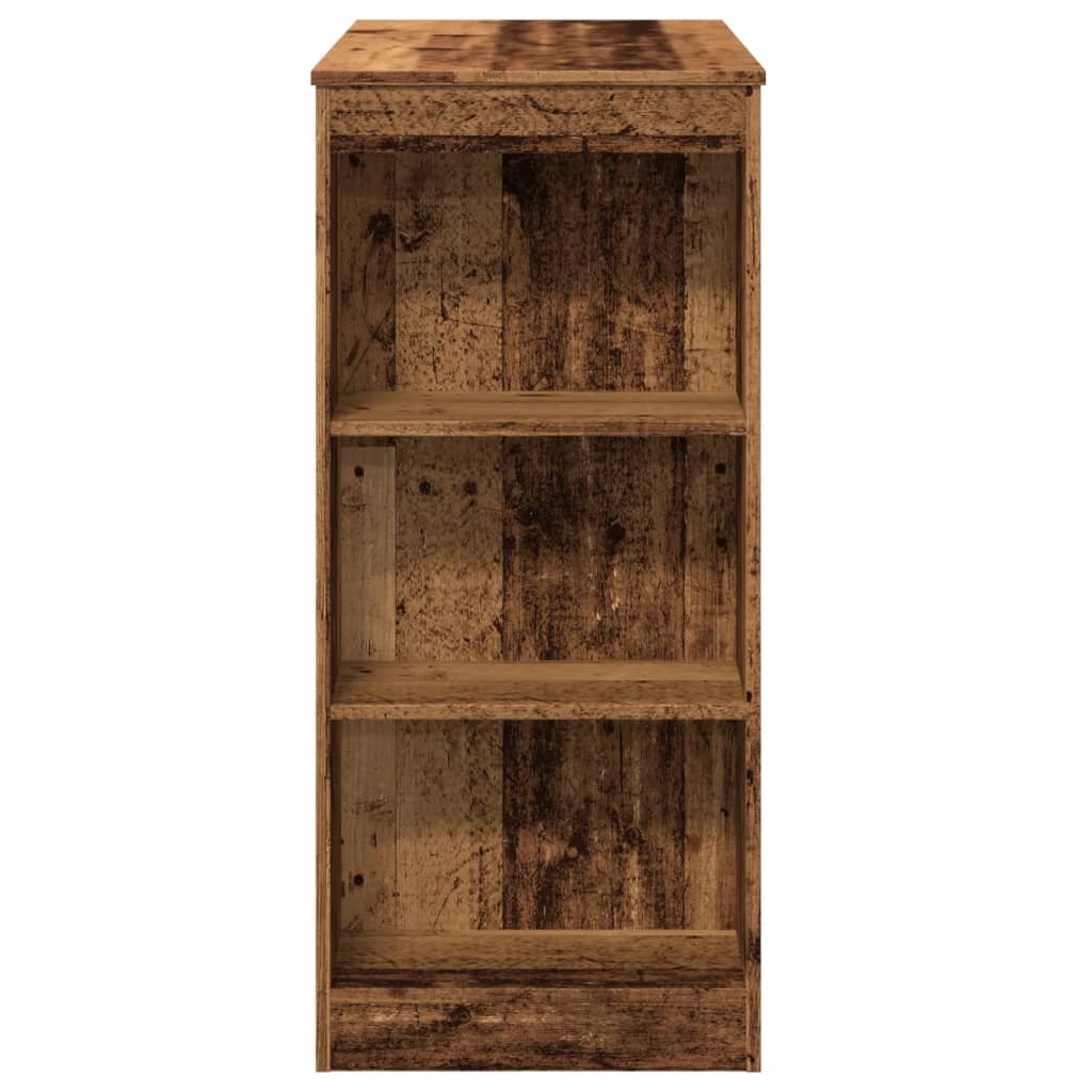 Bartafel met rekken 95x47x103,5 cm bewerkt hout oud houtkleur is nu te koop bij PeponiXL, paradijselijk wonen!