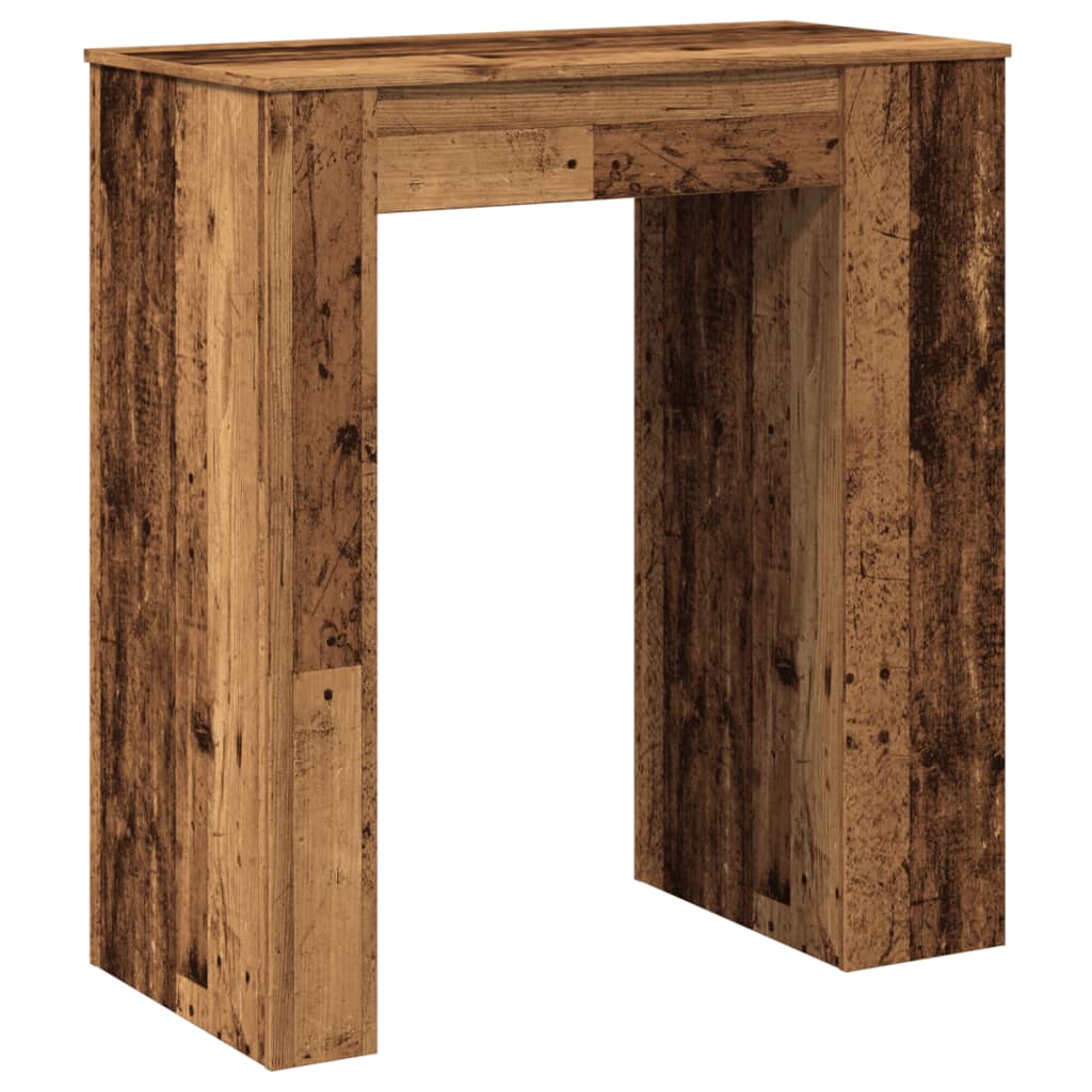 Bartafel met rekken 95x47x103,5 cm bewerkt hout oud houtkleur is nu te koop bij PeponiXL, paradijselijk wonen!