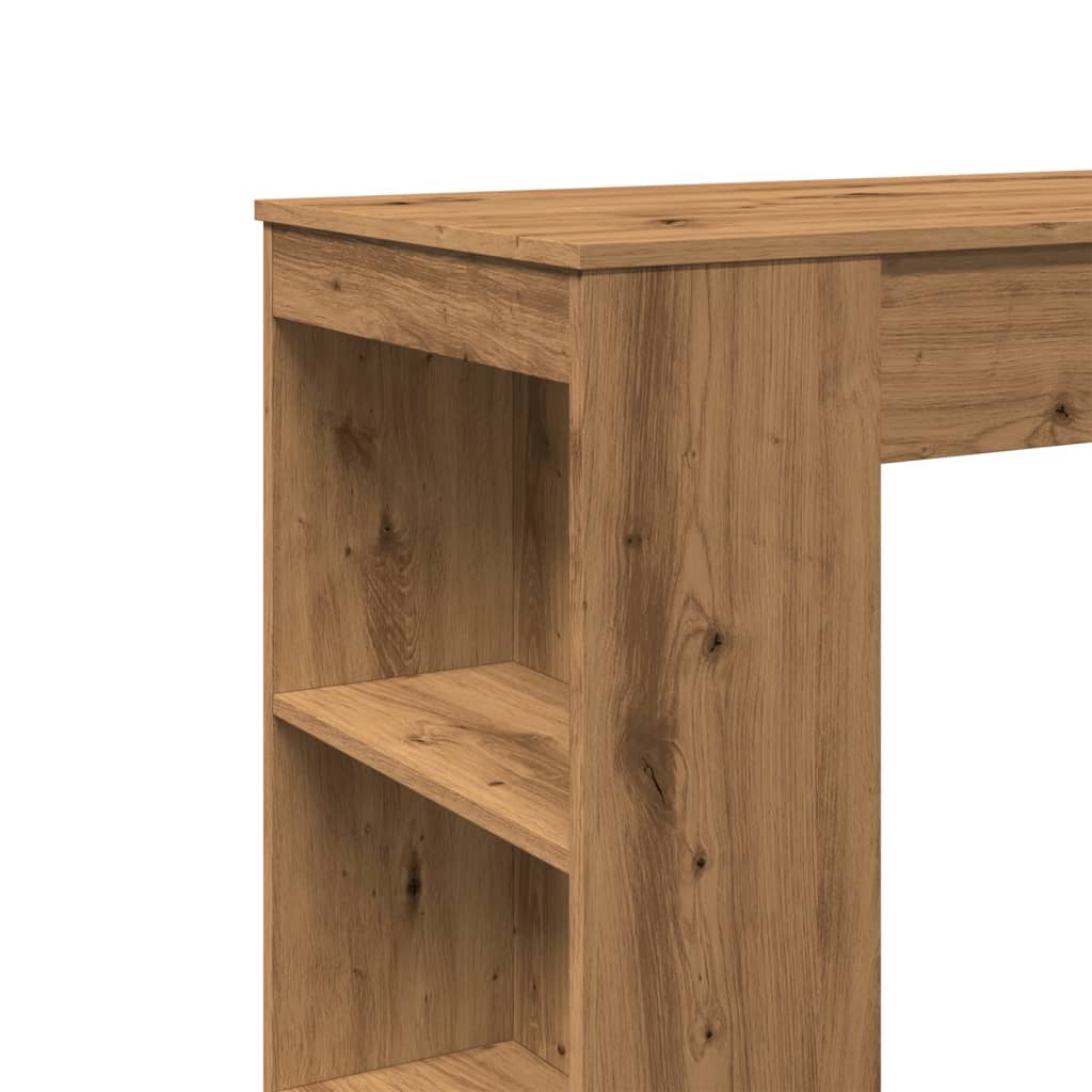 Bartafel met rekken 95x47x103,5 cm hout artisanaal eikenkleur is nu te koop bij PeponiXL, paradijselijk wonen!