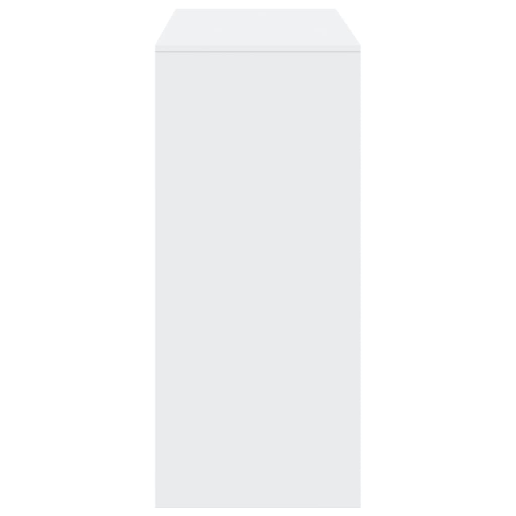 Bartafel met schap 124x46x103,5 cm bewerkt hout wit is nu te koop bij PeponiXL, paradijselijk wonen!