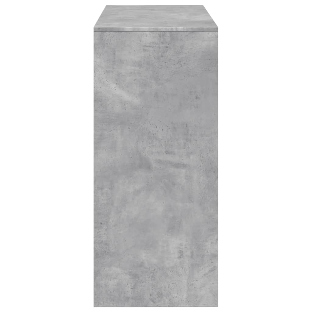 Bartafel met schap 124x46x103,5 cm bewerkt hout betongrijs is nu te koop bij PeponiXL, paradijselijk wonen!